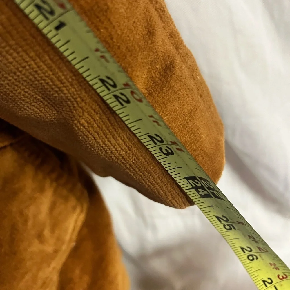 Men's Brown Corduroy Jacket with Faux Fur Lining Vintage brown